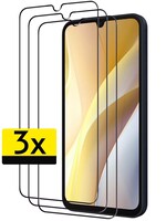 LUQ LUQ Samsung Galaxy A15 Screenprotector Glas Full Cover 2D - 3 PACK