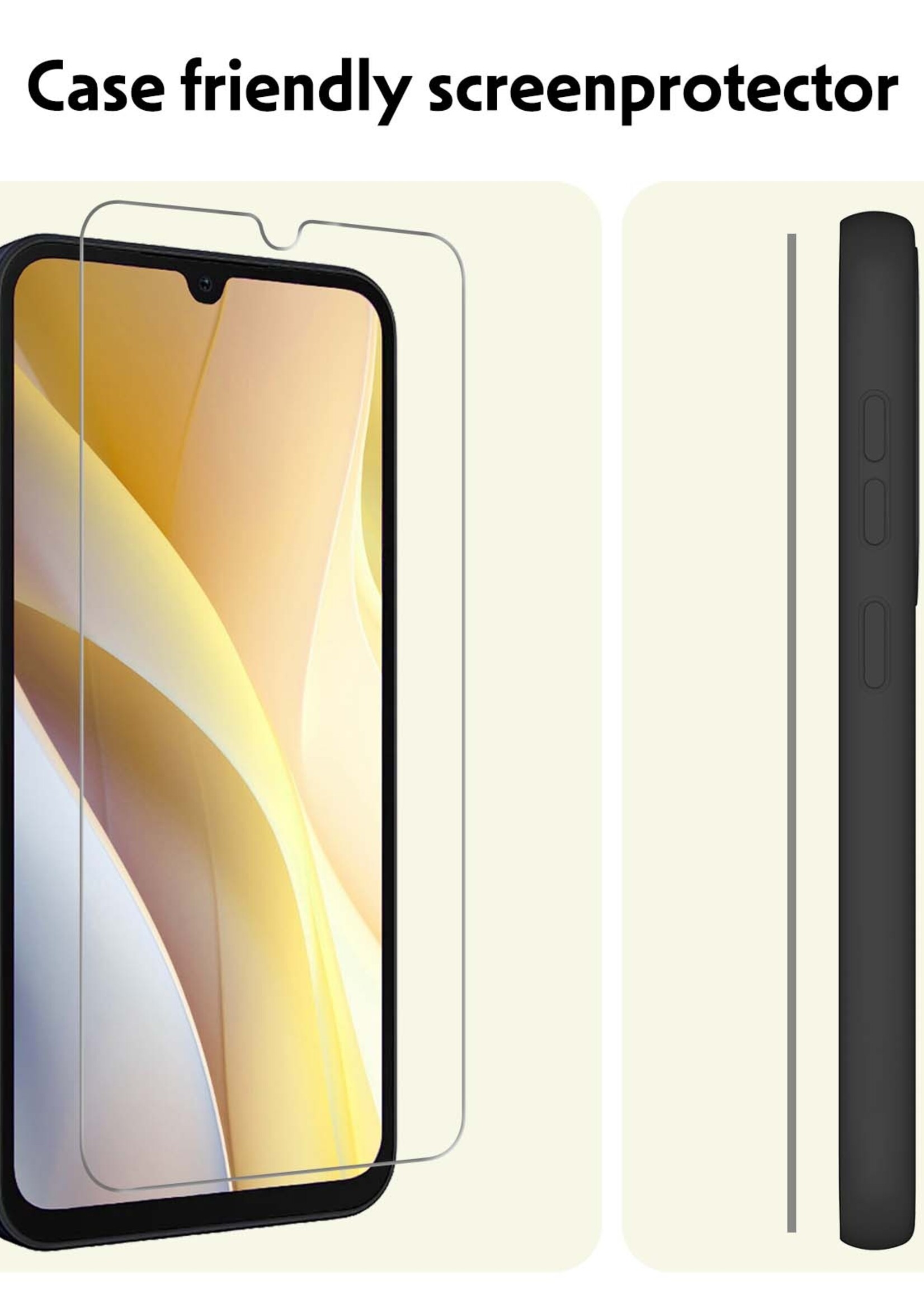 LUQ Screenprotector Geschikt voor Samsung A15 Screenprotector Beschermglas Gehard Glas - Screenprotector Geschikt voor Samsung Galaxy A15 Screenprotector Glas - 2 Stuks