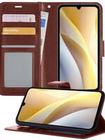LUQ LUQ Samsung Galaxy A15 Hoesje Bookcase - Bruin