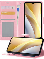 LUQ LUQ Samsung Galaxy A15 Hoesje Bookcase - Lichtroze