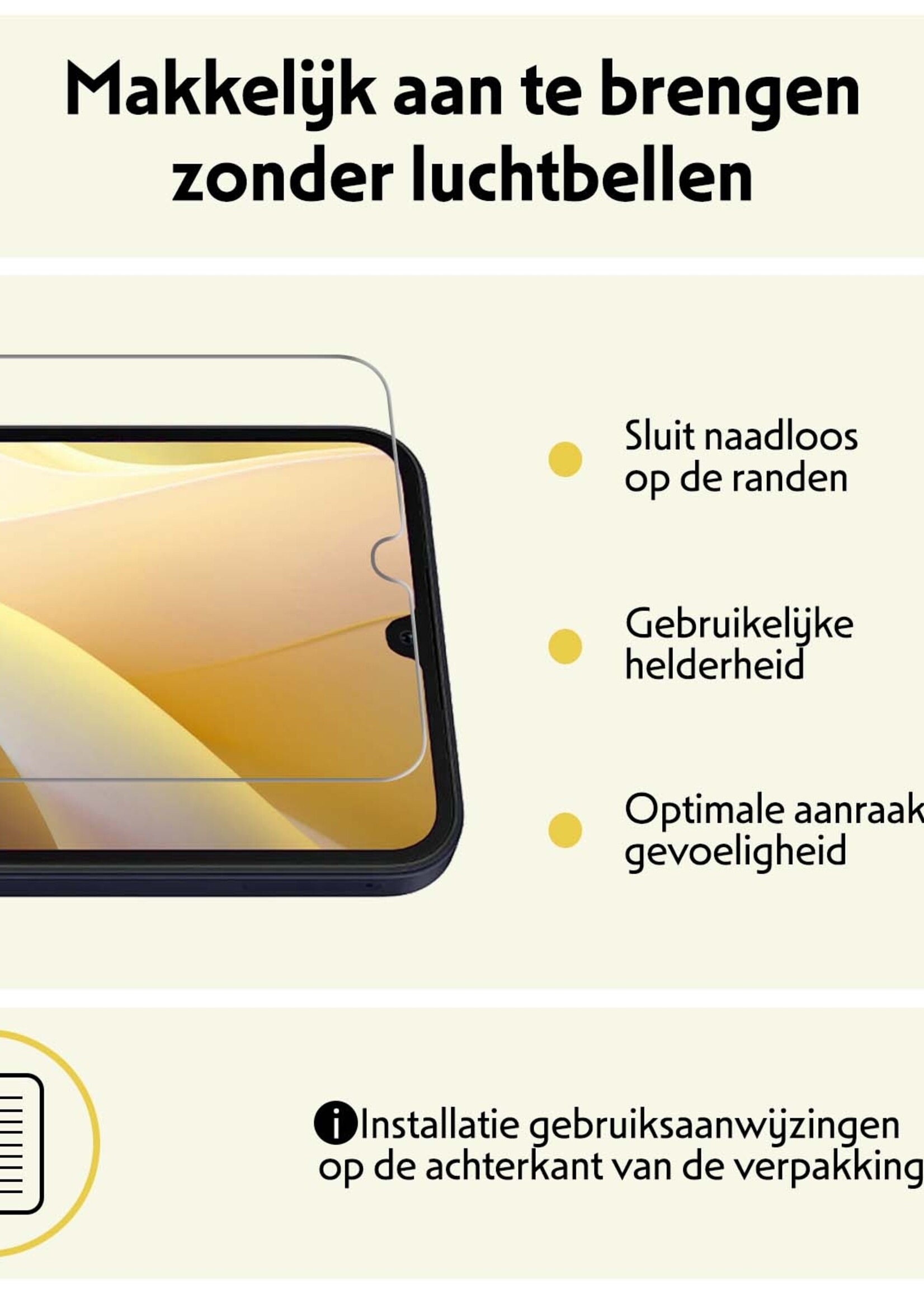 LUQ Hoesje Geschikt voor Samsung A15 Hoesje Book Case Hoes Wallet Cover Met Screenprotector - Hoes Geschikt voor Samsung Galaxy A15 Hoesje Bookcase Hoes - Rood