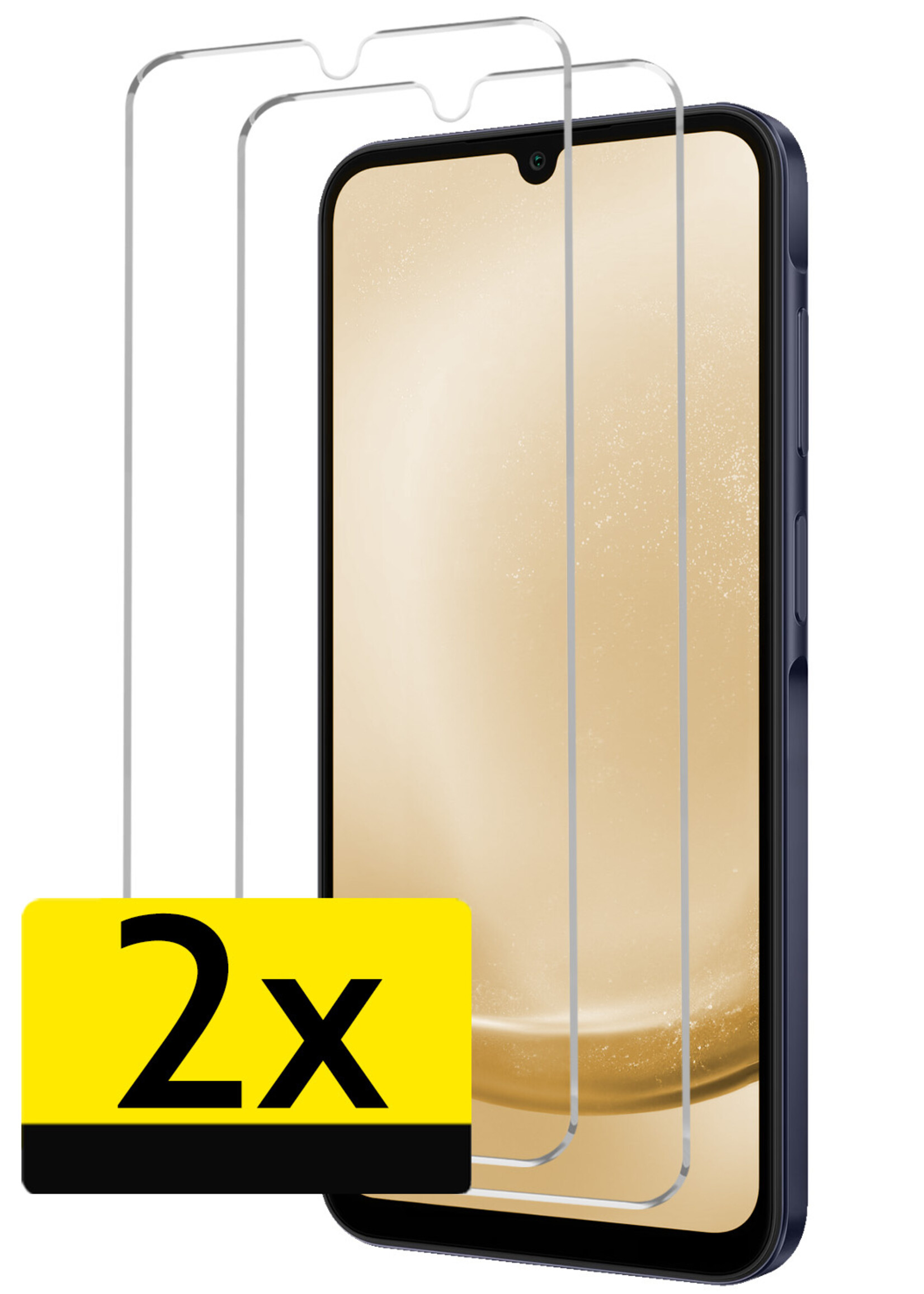 LUQ Screenprotector Geschikt voor Samsung A25 Screenprotector Beschermglas Gehard Glas - Screenprotector Geschikt voor Samsung Galaxy A25 Screenprotector Glas - 2 Stuks