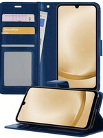 LUQ LUQ Samsung Galaxy A25 Hoesje Bookcase - Donkerblauw