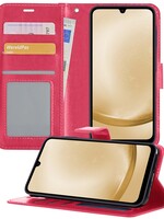 LUQ LUQ Samsung Galaxy A25 Hoesje Bookcase - Donkerroze