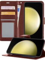 LUQ LUQ Samsung Galaxy S23 FE Hoesje Bookcase - Bruin