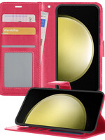 LUQ LUQ Samsung Galaxy S23 FE Hoesje Bookcase - Donkerroze