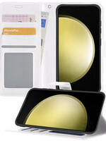 LUQ LUQ Samsung Galaxy S23 FE Hoesje Bookcase - Wit