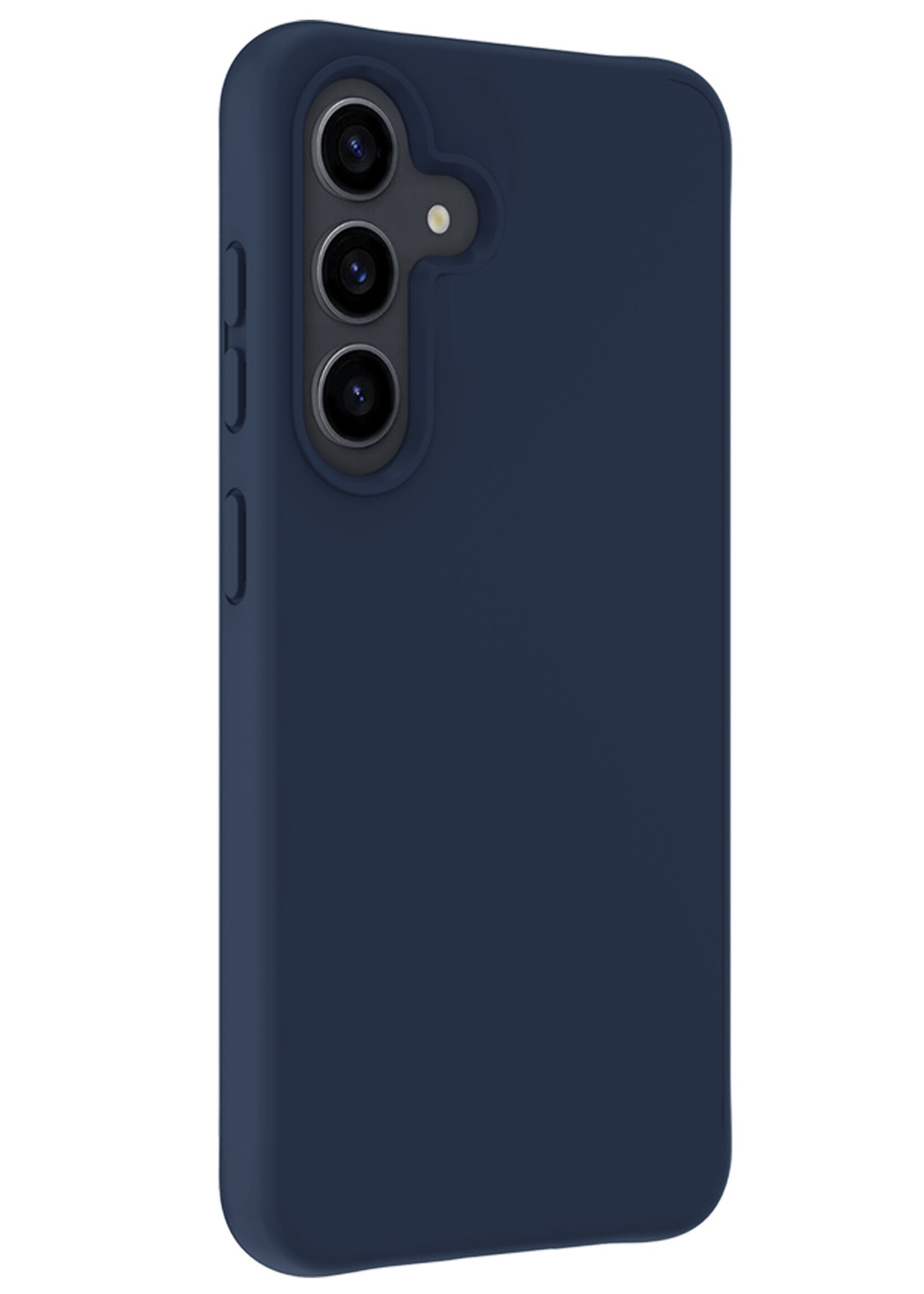 LUQ Hoesje Geschikt voor Samsung S23 FE Hoesje Siliconen Case - Hoes Geschikt voor Samsung Galaxy S23 FE Hoes Siliconen - Donkerblauw - 2 Stuks