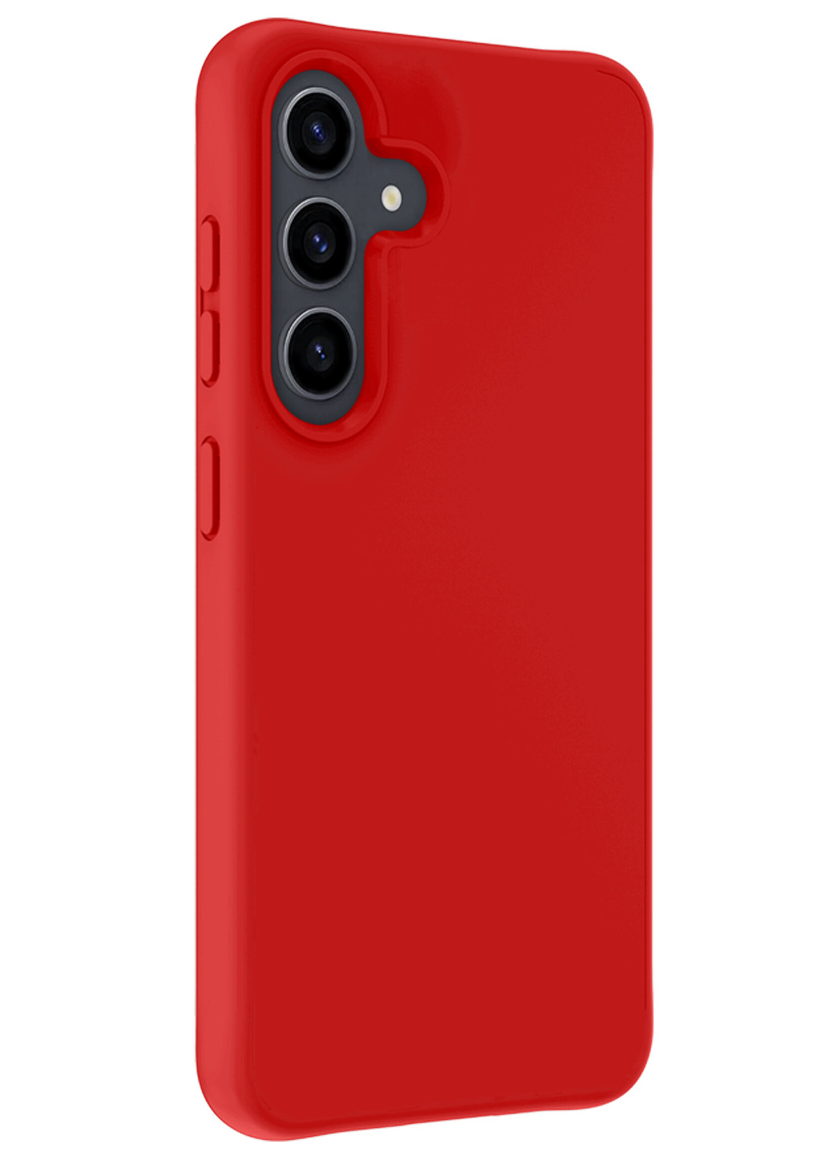 LUQ Hoesje Geschikt voor Samsung S23 FE Hoesje Siliconen Case - Hoes Geschikt voor Samsung Galaxy S23 FE Hoes Siliconen - Rood - 2 Stuks