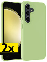 LUQ LUQ Samsung Galaxy S23 FE Hoesje Siliconen - Groen - 2 PACK