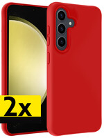 LUQ LUQ Samsung Galaxy S23 FE Hoesje Siliconen - Rood - 2 PACK
