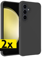 LUQ LUQ Samsung Galaxy S23 FE Hoesje Siliconen - Zwart - 2 PACK