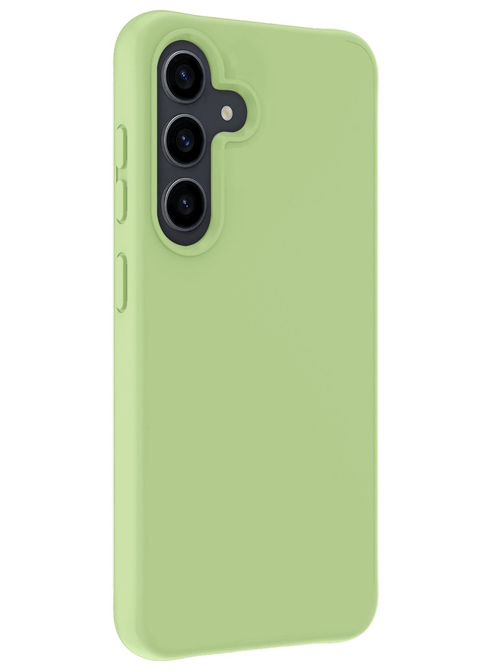 LUQ Hoesje Geschikt voor Samsung S23 FE Hoesje Siliconen Case Met 2x Screenprotector - Hoes Geschikt voor Samsung Galaxy S23 FE Hoes Siliconen - Groen