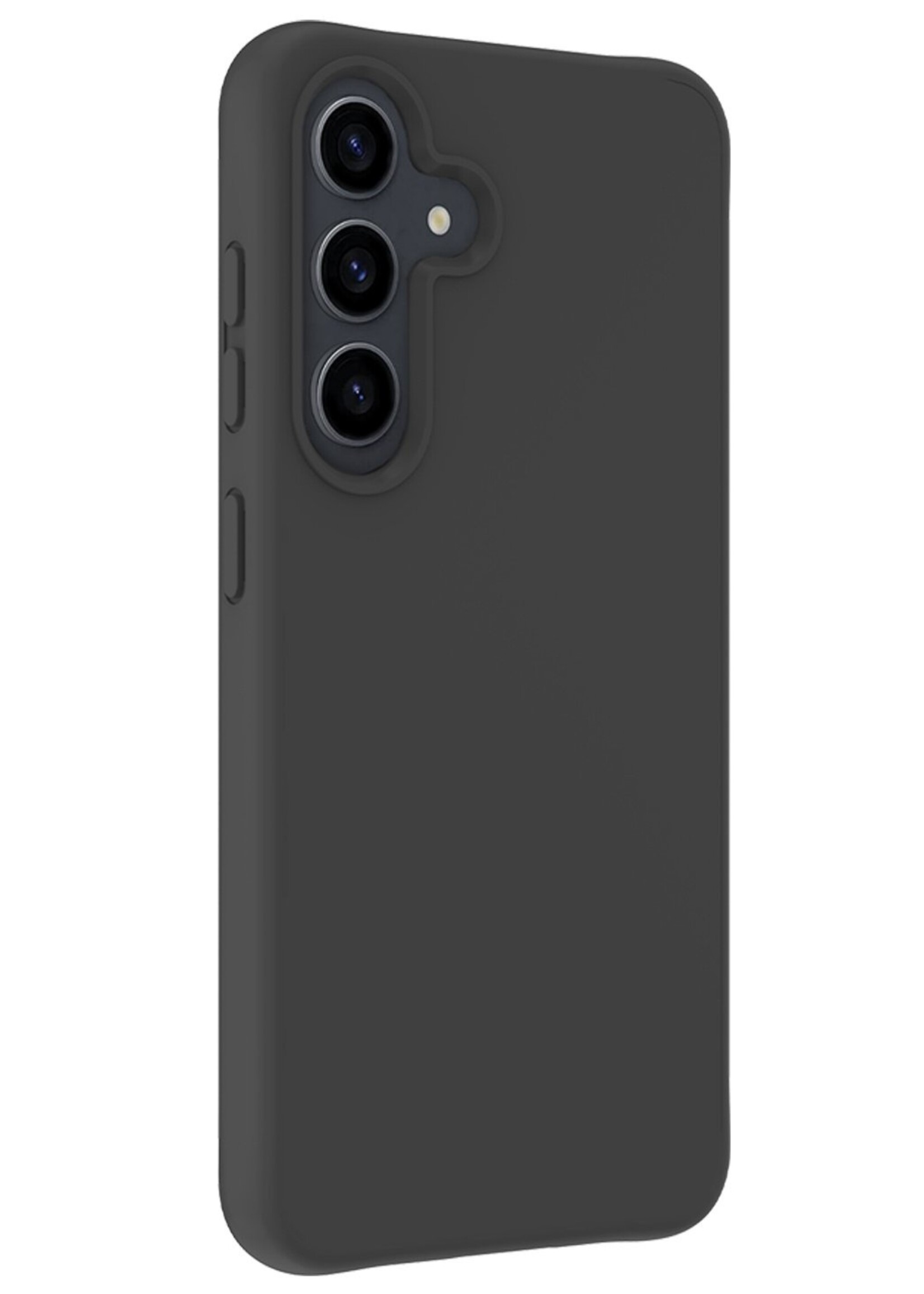 LUQ Hoesje Geschikt voor Samsung S23 FE Hoesje Siliconen Case Met 2x Screenprotector - Hoes Geschikt voor Samsung Galaxy S23 FE Hoes Siliconen - Zwart