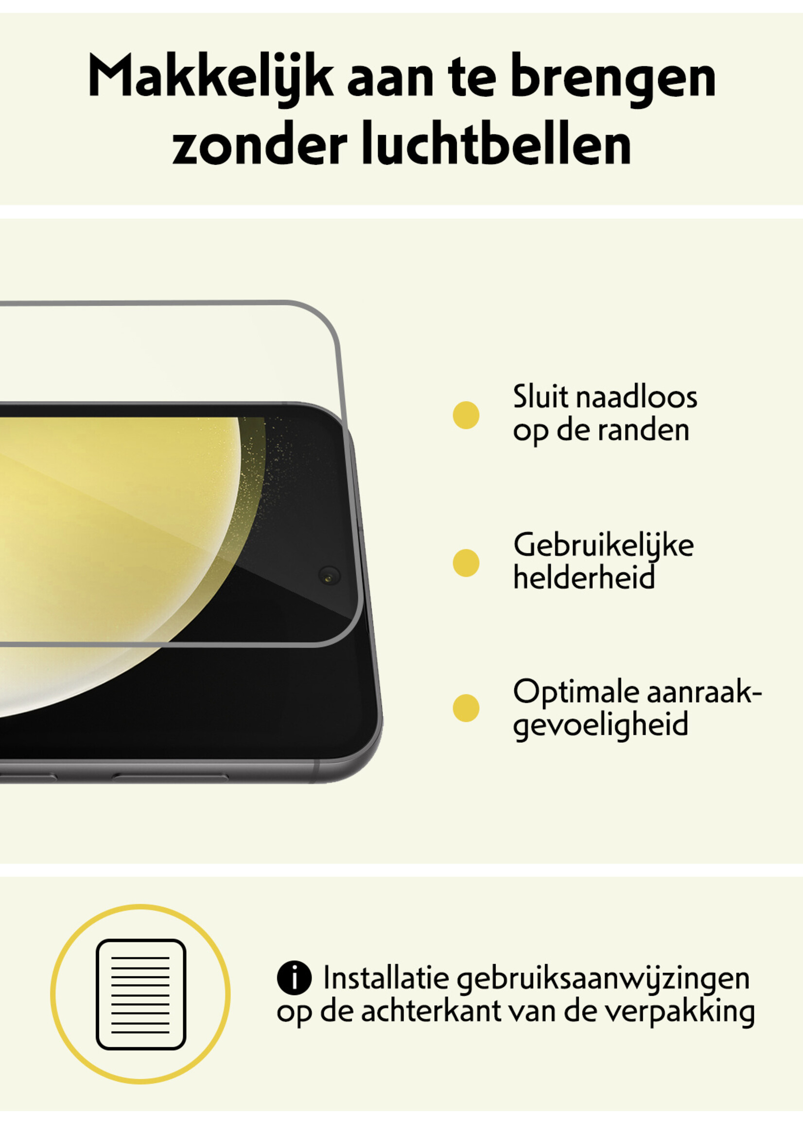 LUQ Hoesje Geschikt voor Samsung S23 FE Hoesje Siliconen Case Met 2x Screenprotector - Hoes Geschikt voor Samsung Galaxy S23 FE Hoes Siliconen - Wit