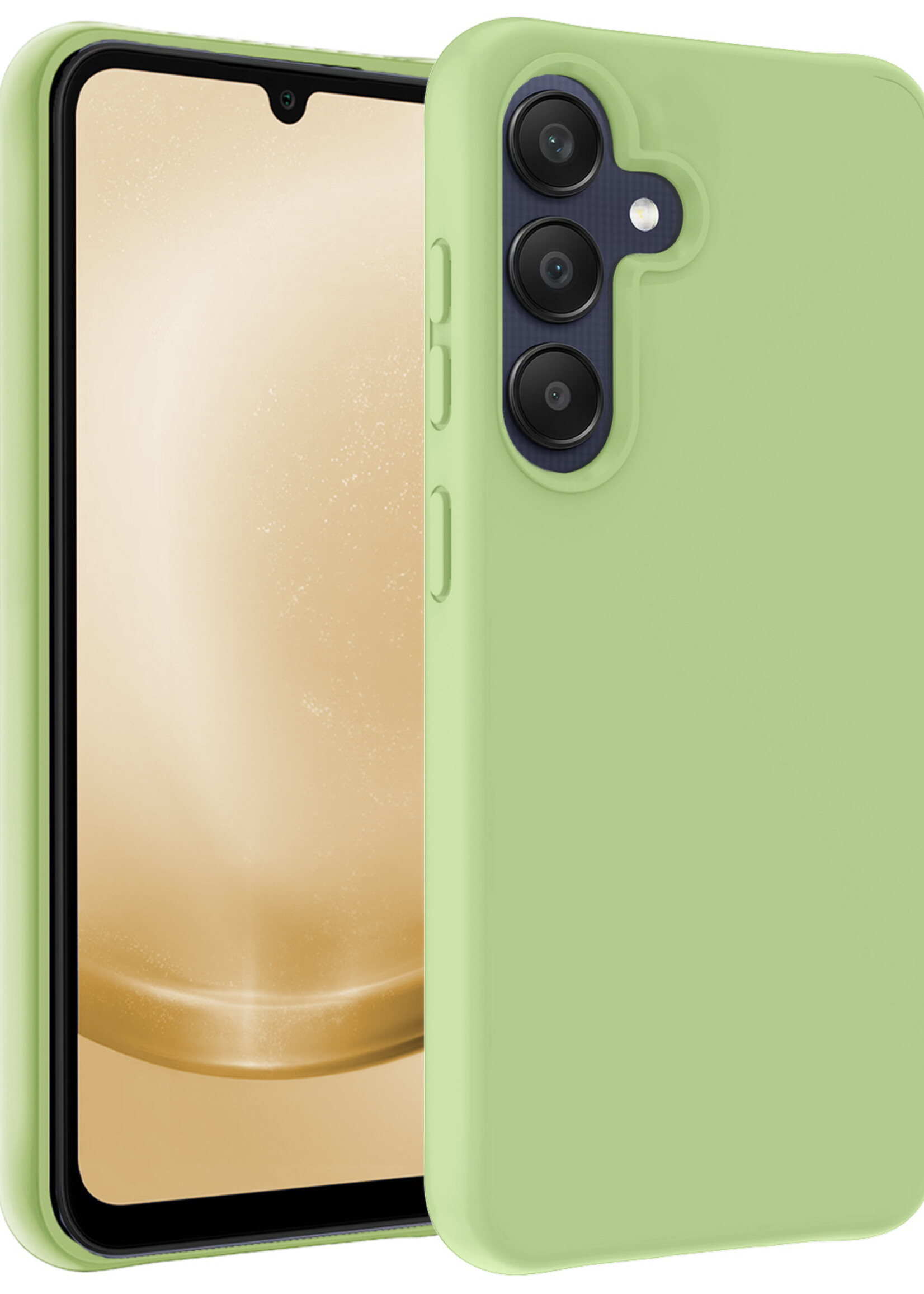 LUQ Hoesje Geschikt voor Samsung A25 Hoesje Siliconen Case - Hoes Geschikt voor Samsung Galaxy A25 Hoes Siliconen - Groen