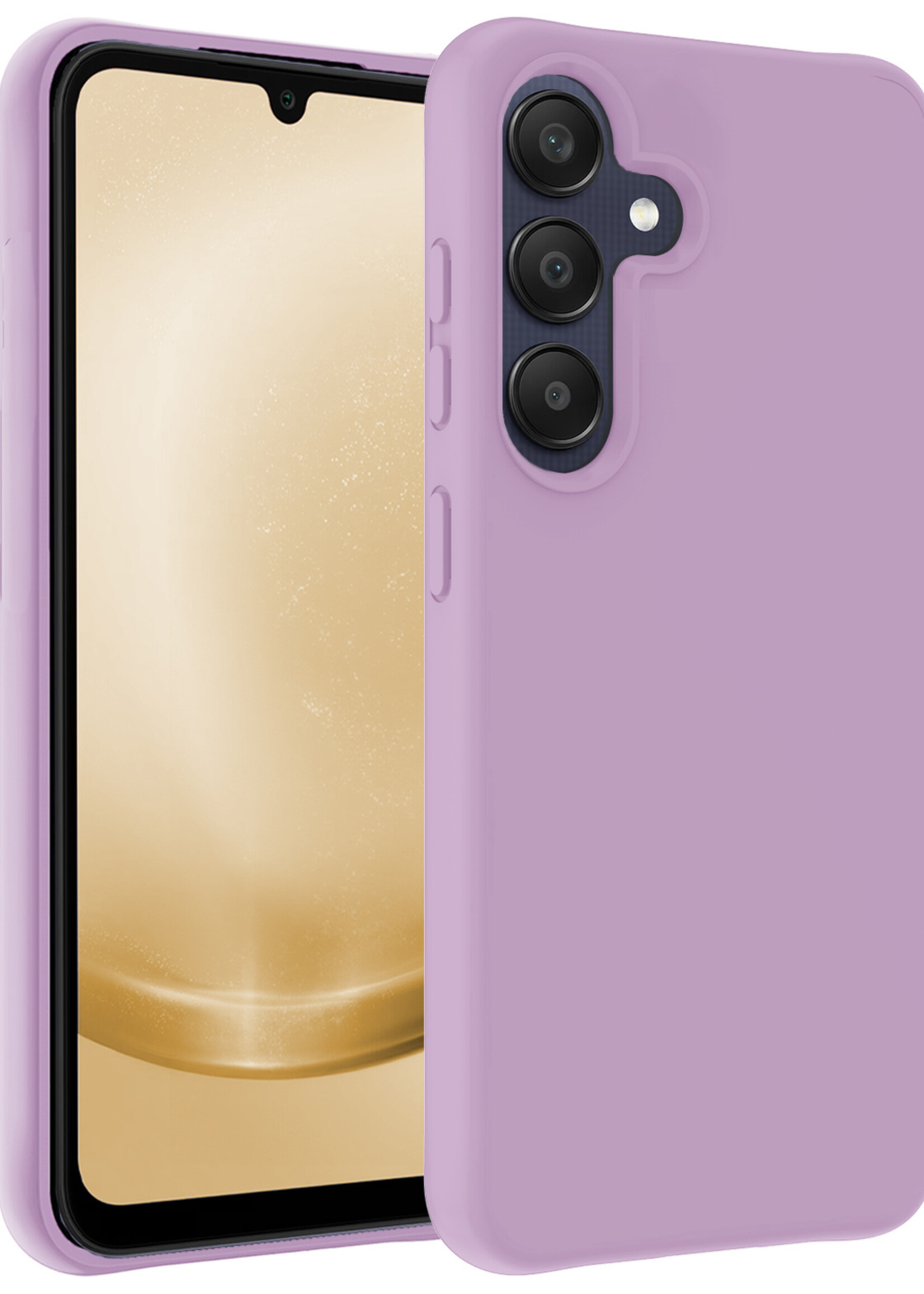 LUQ Hoesje Geschikt voor Samsung A25 Hoesje Siliconen Case - Hoes Geschikt voor Samsung Galaxy A25 Hoes Siliconen - Lila