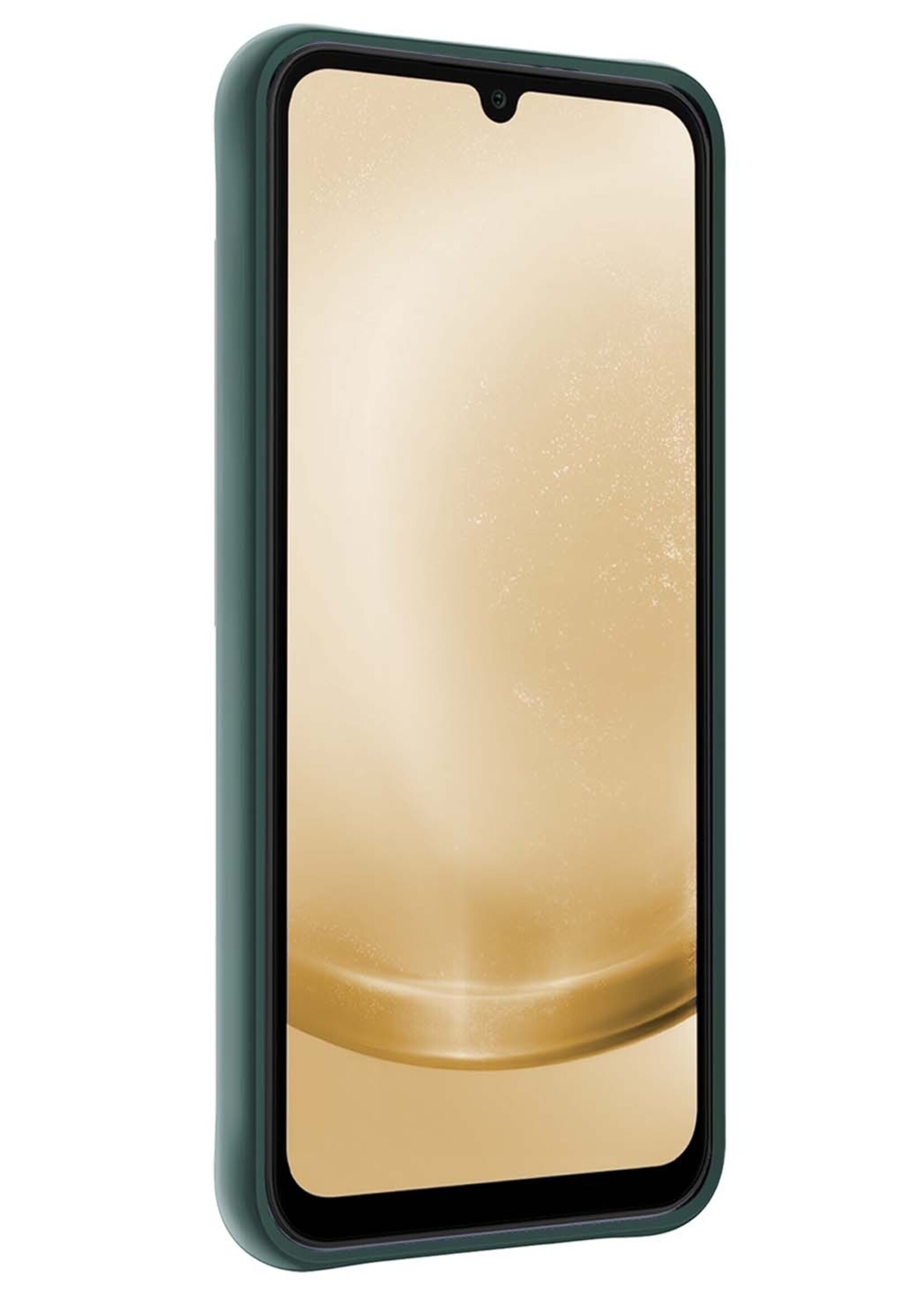 LUQ Hoesje Geschikt voor Samsung A25 Hoesje Siliconen Case - Hoes Geschikt voor Samsung Galaxy A25 Hoes Siliconen - Donkergroen - 2 Stuks