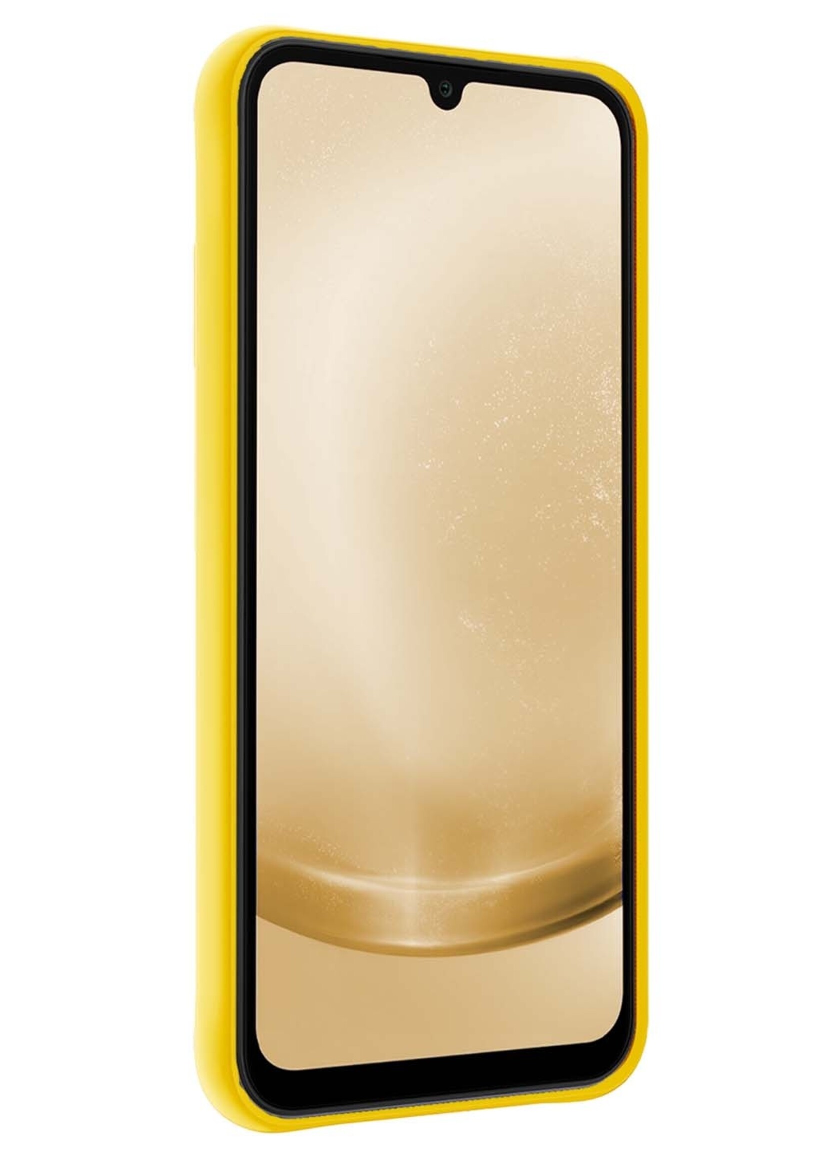 LUQ Hoesje Geschikt voor Samsung A25 Hoesje Siliconen Case - Hoes Geschikt voor Samsung Galaxy A25 Hoes Siliconen - Geel - 2 Stuks