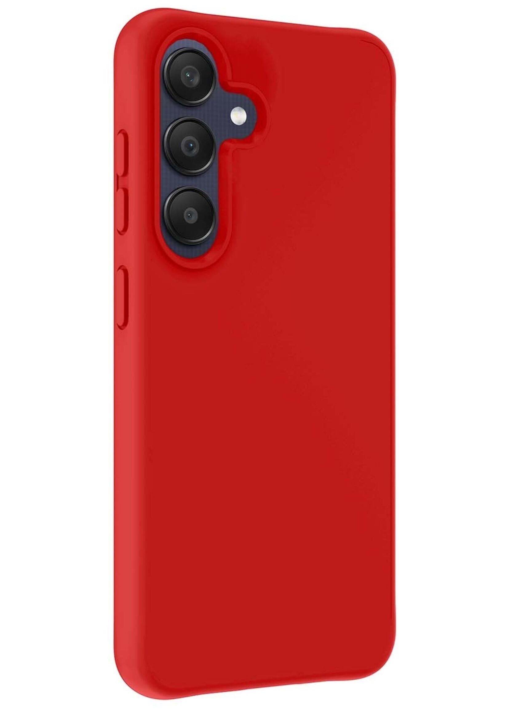 LUQ Hoesje Geschikt voor Samsung A25 Hoesje Siliconen Case - Hoes Geschikt voor Samsung Galaxy A25 Hoes Siliconen - Rood - 2 Stuks