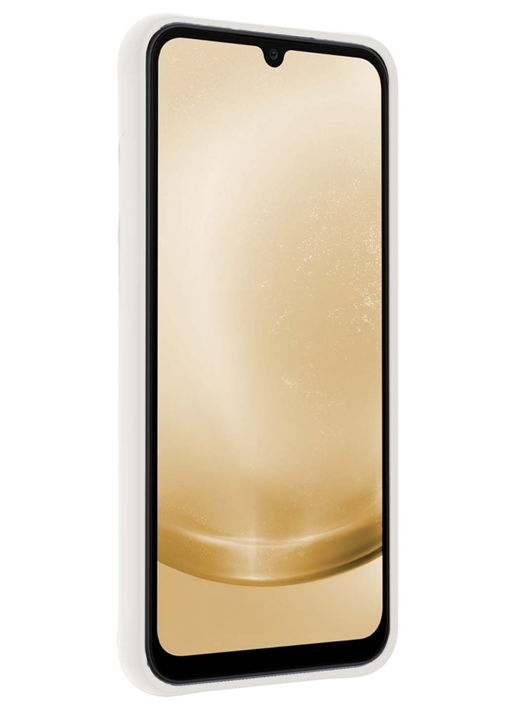 LUQ Hoesje Geschikt voor Samsung A25 Hoesje Siliconen Case - Hoes Geschikt voor Samsung Galaxy A25 Hoes Siliconen - Wit - 2 Stuks