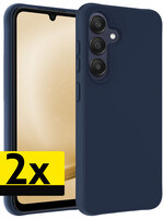 LUQ LUQ Samsung Galaxy A25 Hoesje Siliconen - Donkerblauw - 2 PACK