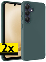 LUQ LUQ Samsung Galaxy A25 Hoesje Siliconen - Donkergroen - 2 PACK