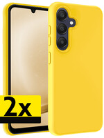 LUQ LUQ Samsung Galaxy A25 Hoesje Siliconen - Geel - 2 PACK