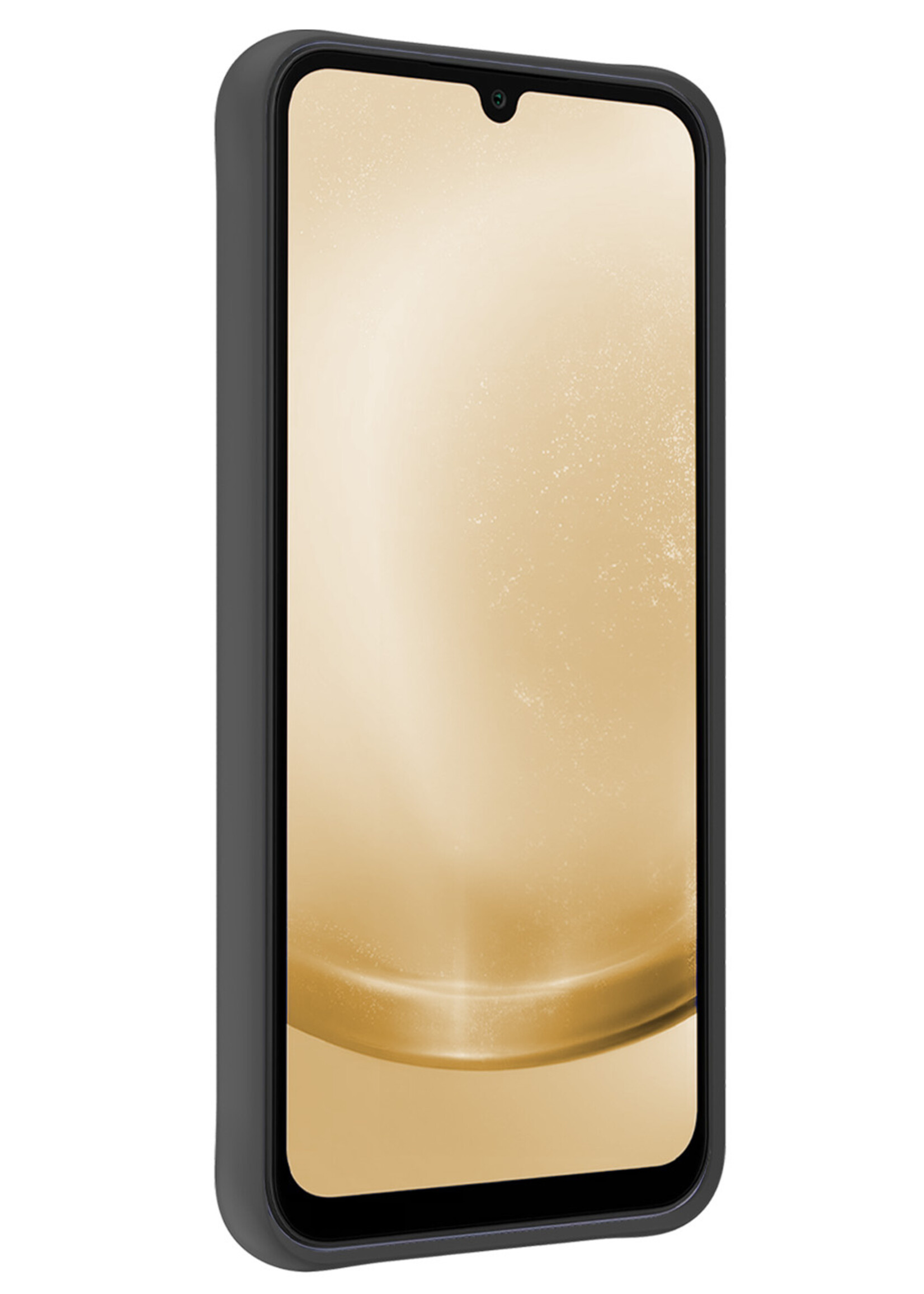 LUQ Hoesje Geschikt voor Samsung A25 Hoesje Siliconen Case Met Screenprotector - Hoes Geschikt voor Samsung Galaxy A25 Hoes Siliconen - Zwart