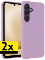 LUQ LUQ Samsung Galaxy A25 Hoesje Siliconen - Lila - 2 PACK