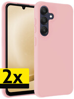 LUQ LUQ Samsung Galaxy A25 Hoesje Siliconen - Lichtroze - 2 PACK