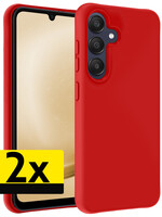 LUQ LUQ Samsung Galaxy A25 Hoesje Siliconen - Rood - 2 PACK