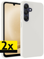 LUQ LUQ Samsung Galaxy A25 Hoesje Siliconen - Wit - 2 PACK