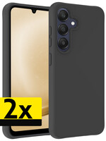 LUQ LUQ Samsung Galaxy A25 Hoesje Siliconen - Zwart - 2 PACK