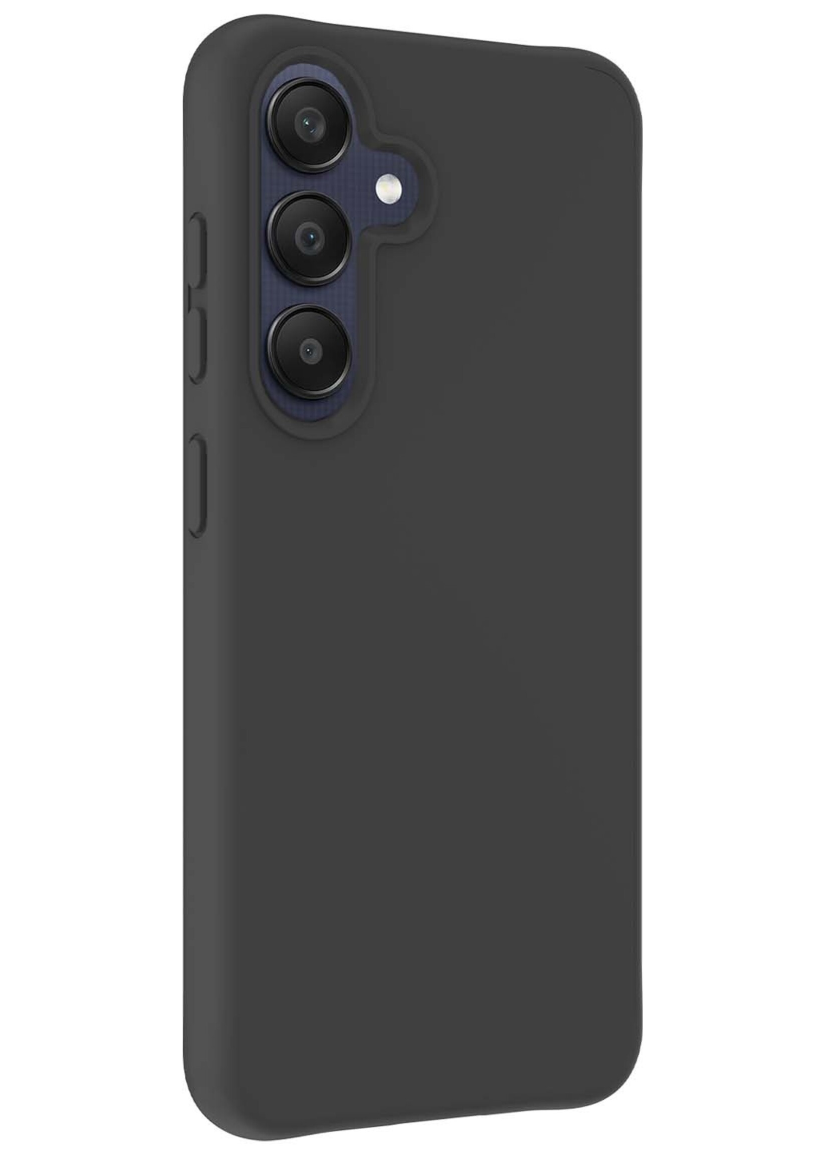 LUQ Hoesje Geschikt voor Samsung A25 Hoesje Siliconen Case Met 2x Screenprotector - Hoes Geschikt voor Samsung Galaxy A25 Hoes Siliconen - Zwart