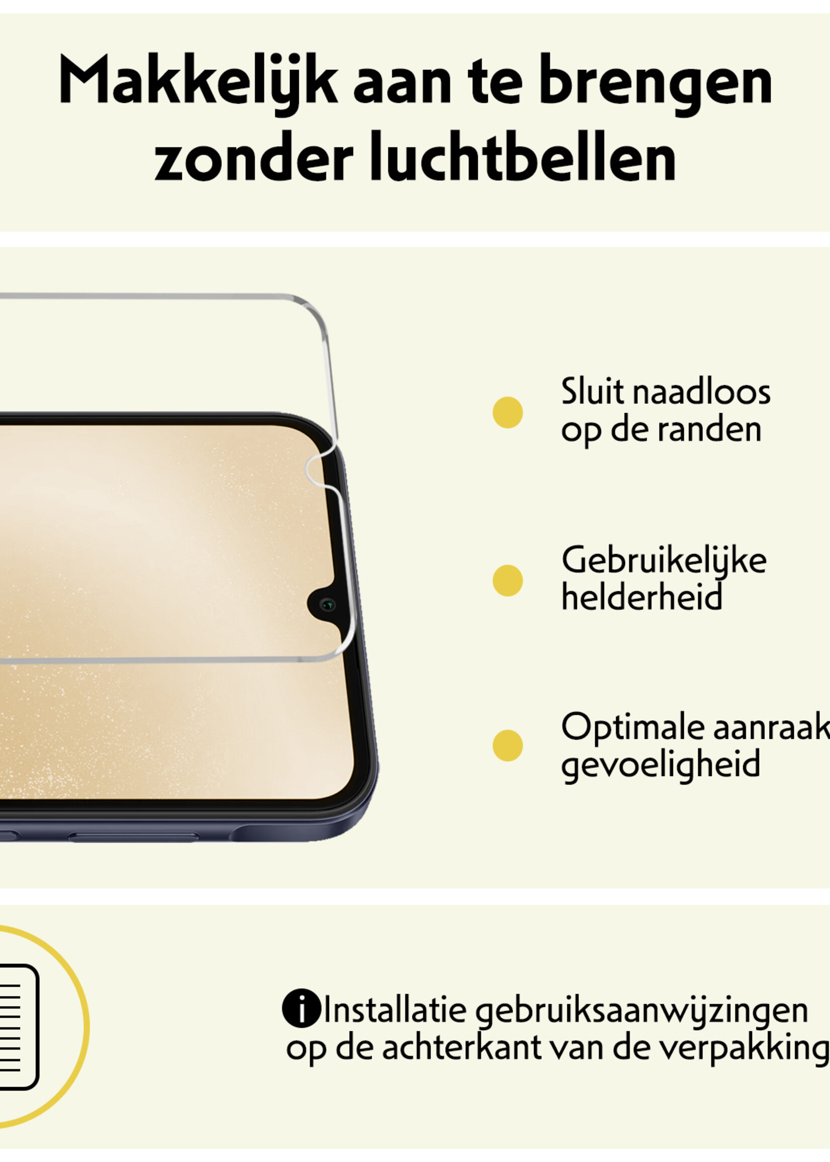 LUQ Hoesje Geschikt voor Samsung A25 Hoesje Siliconen Case Met Screenprotector - Hoes Geschikt voor Samsung Galaxy A25 Hoes Siliconen - Donkerblauw