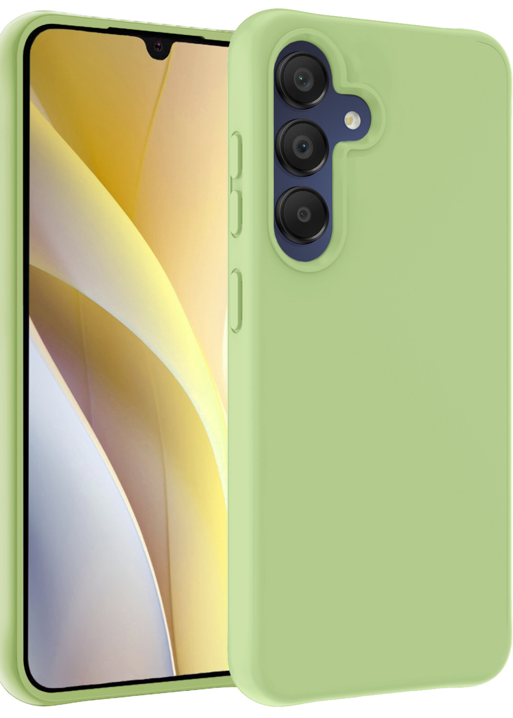 LUQ Hoesje Geschikt voor Samsung A15 Hoesje Siliconen Case - Hoes Geschikt voor Samsung Galaxy A15 Hoes Siliconen - Groen