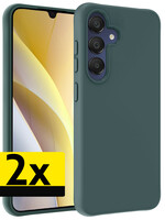 LUQ LUQ Samsung Galaxy A15 Hoesje Siliconen - Donkergroen - 2 PACK