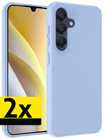 LUQ LUQ Samsung Galaxy A15 Hoesje Siliconen - Lichtblauw - 2 PACK