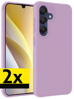 LUQ LUQ Samsung Galaxy A15 Hoesje Siliconen - Lila - 2 PACK