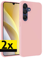 LUQ LUQ Samsung Galaxy A15 Hoesje Siliconen - Lichtroze - 2 PACK