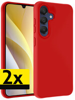 LUQ LUQ Samsung Galaxy A15 Hoesje Siliconen - Rood - 2 PACK