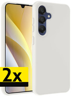 LUQ LUQ Samsung Galaxy A15 Hoesje Siliconen - Wit - 2 PACK