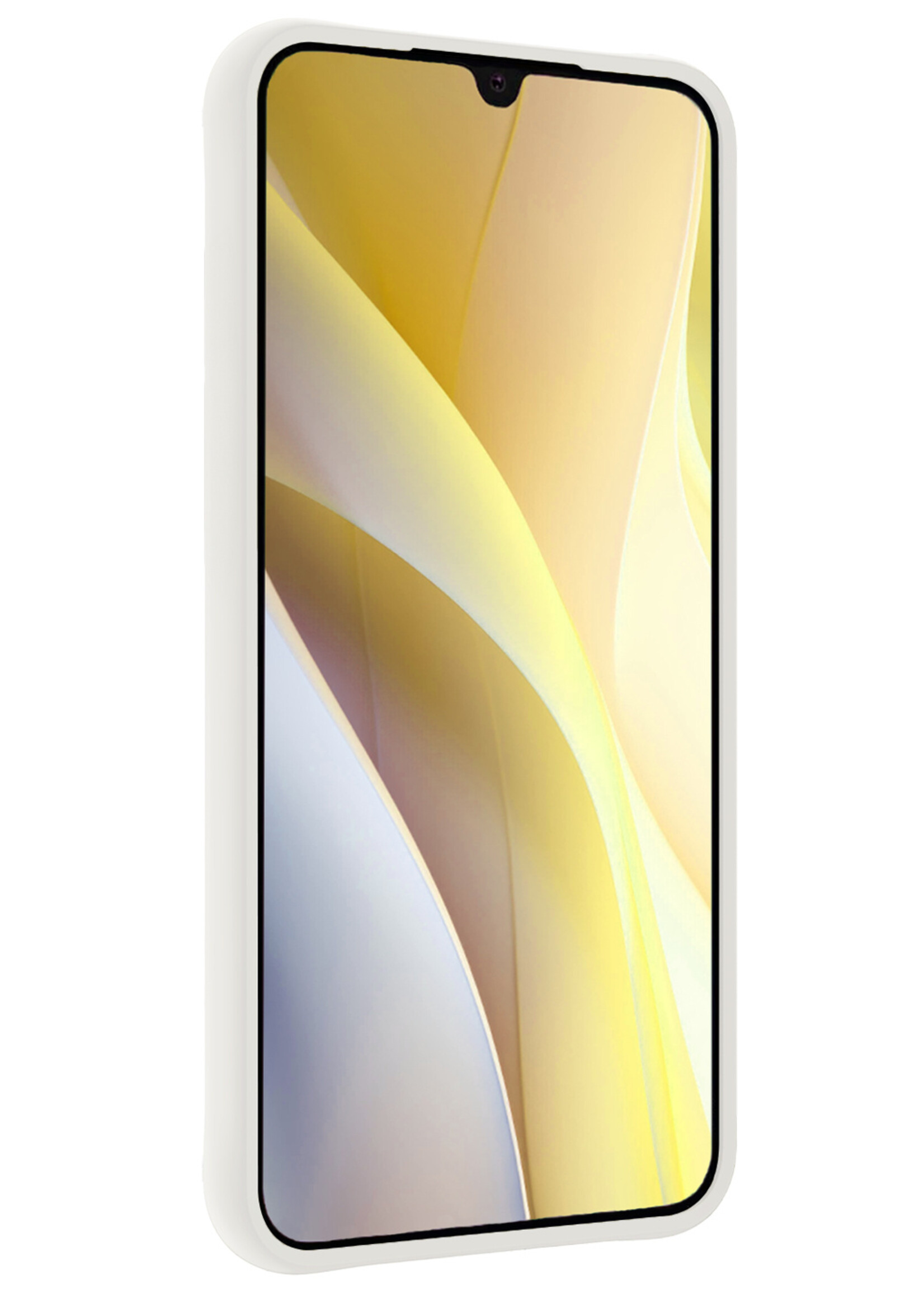 LUQ Hoesje Geschikt voor Samsung A15 Hoesje Siliconen Case - Hoes Geschikt voor Samsung Galaxy A15 Hoes Siliconen - Wit - 2 Stuks