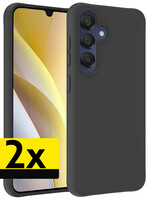 LUQ LUQ Samsung Galaxy A15 Hoesje Siliconen - Zwart - 2 PACK