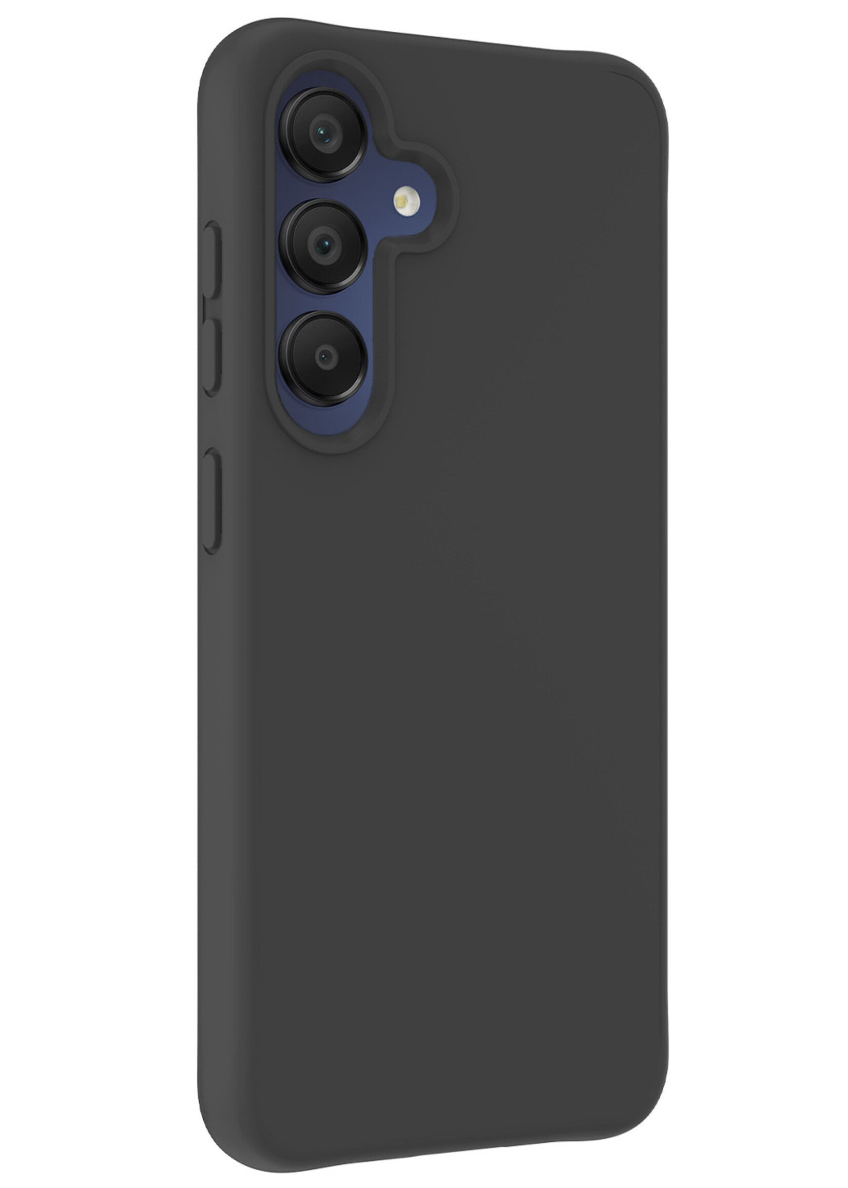 LUQ Hoesje Geschikt voor Samsung A15 Hoesje Siliconen Case Met Screenprotector - Hoes Geschikt voor Samsung Galaxy A15 Hoes Siliconen - Zwart