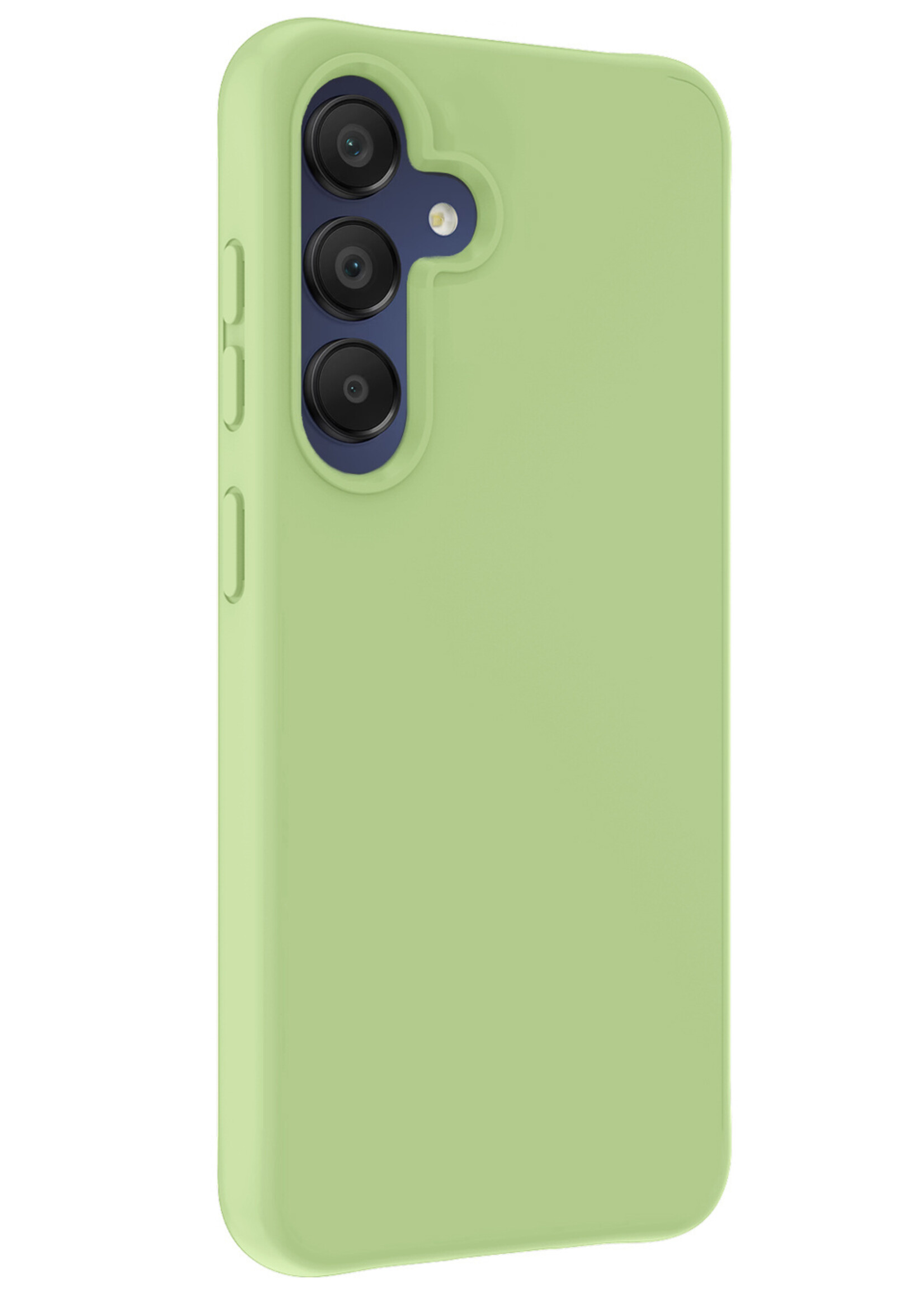 LUQ Hoesje Geschikt voor Samsung A15 Hoesje Siliconen Case Met 2x Screenprotector - Hoes Geschikt voor Samsung Galaxy A15 Hoes Siliconen - Groen