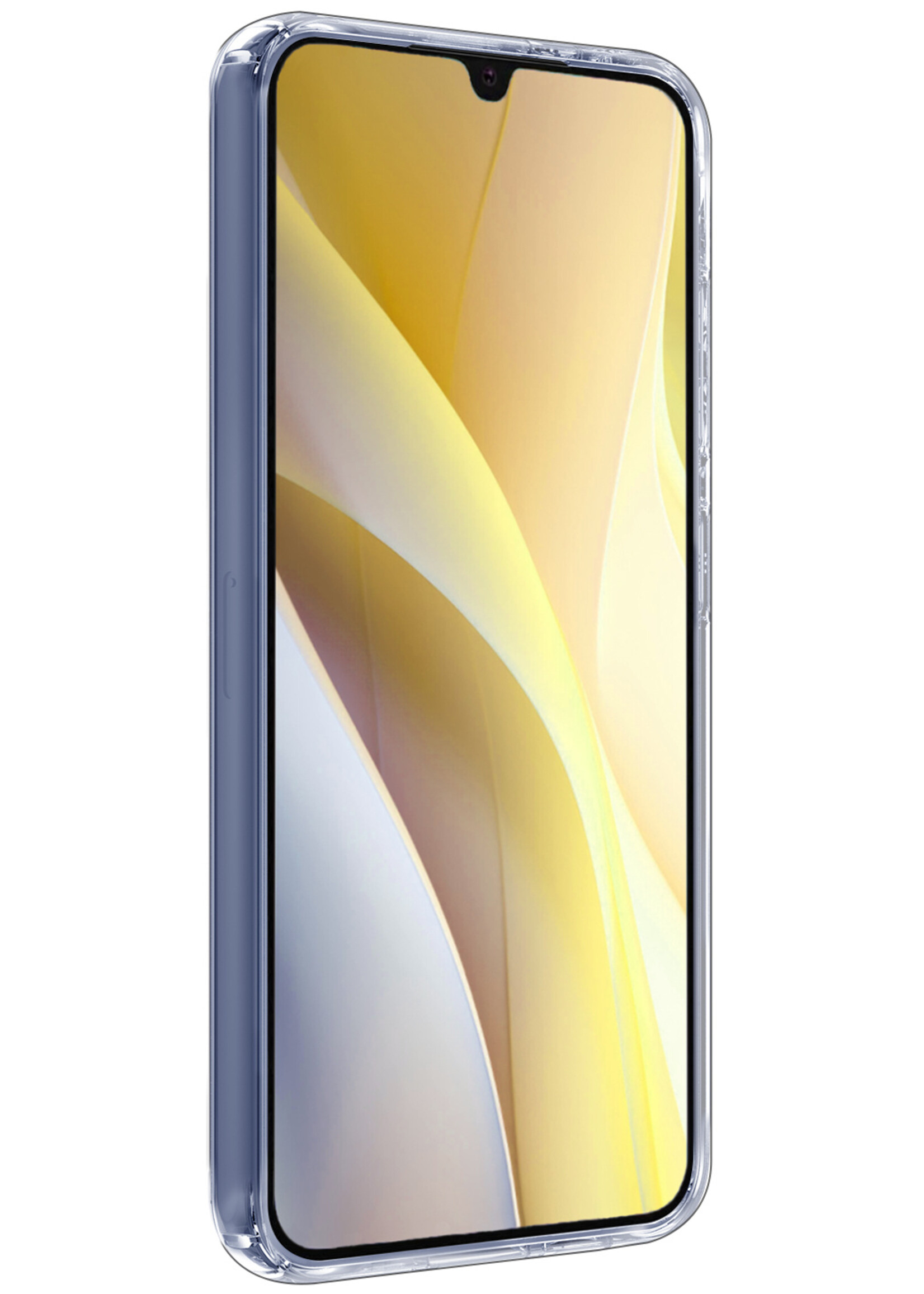 LUQ Hoesje Geschikt voor Samsung A15 Hoesje Siliconen Case Met Screenprotector - Hoes Geschikt voor Samsung Galaxy A15 Hoes Siliconen - Transparant