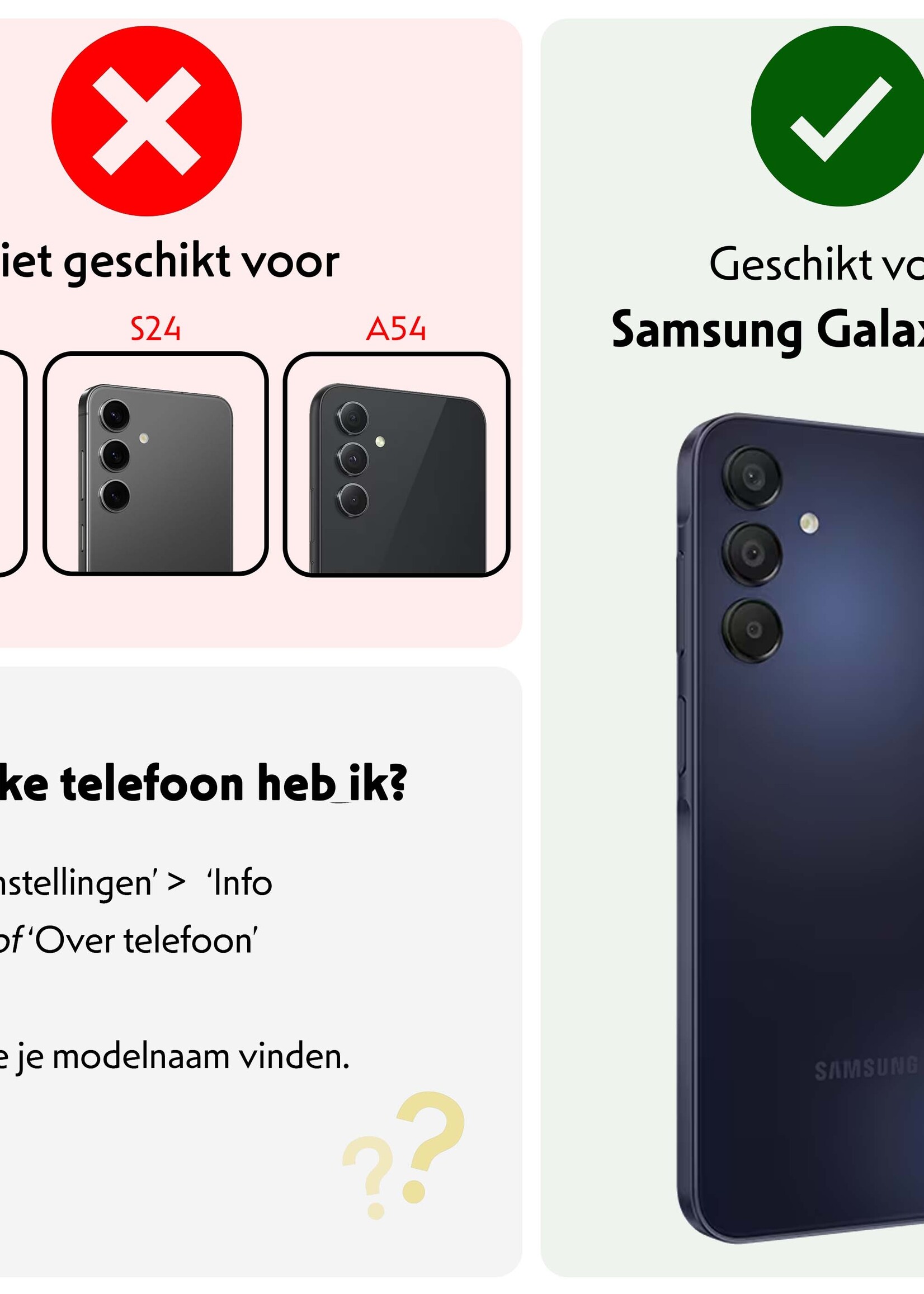 LUQ Hoesje Geschikt voor Samsung A15 Hoesje Siliconen Case Met 2x Screenprotector - Hoes Geschikt voor Samsung Galaxy A15 Hoes Siliconen - Transparant