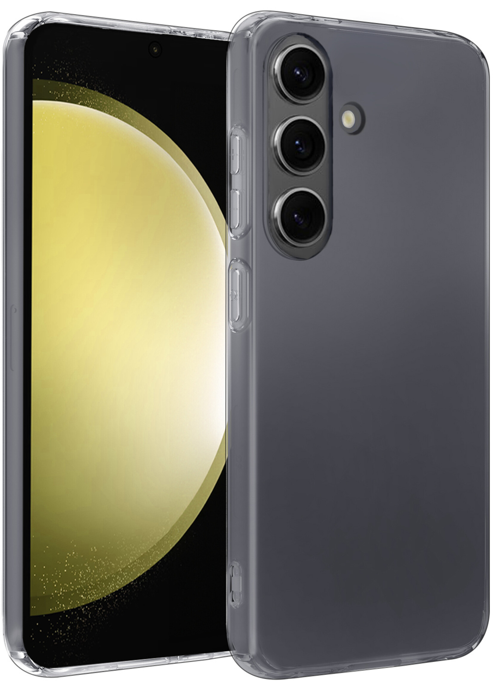 LUQ Hoesje Geschikt voor Samsung S23 FE Hoesje Siliconen Case - Hoes Geschikt voor Samsung Galaxy S23 FE Hoes Siliconen - Transparant